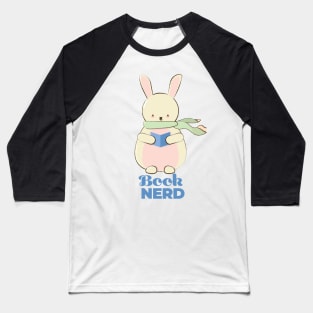 Reading Bunny with a Scarf Baseball T-Shirt